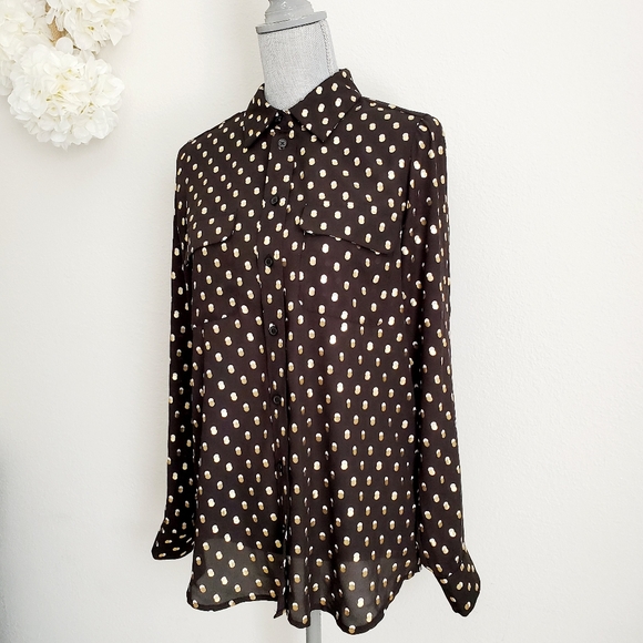 Victoria Beckham Who What Wear Polka dots Blouse - Picture 3 of 8